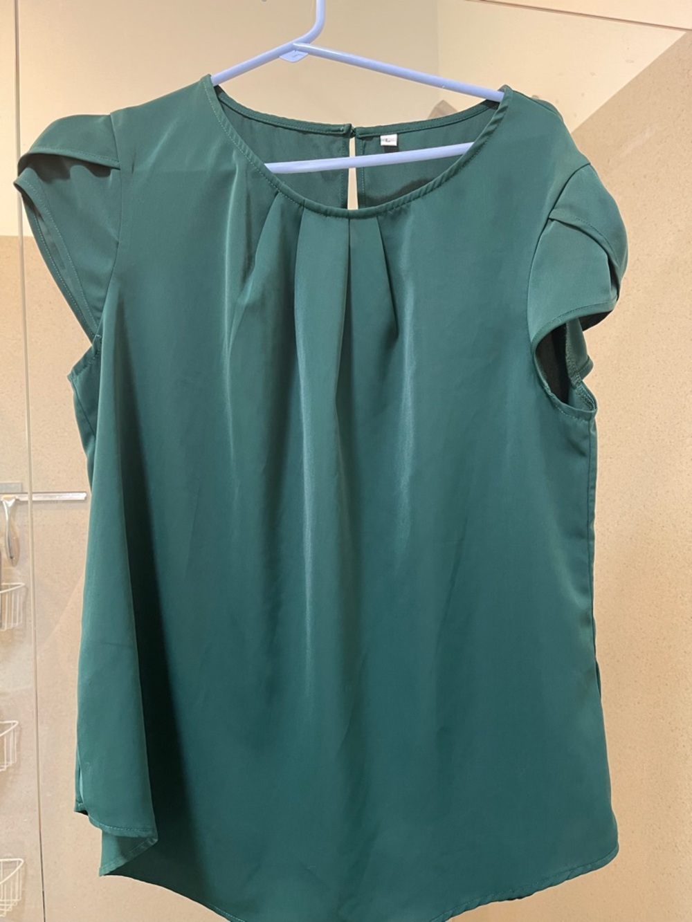 Women's Emerald Green Short Sleeve Blouse